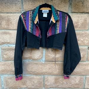 90’s tribal crop jacket